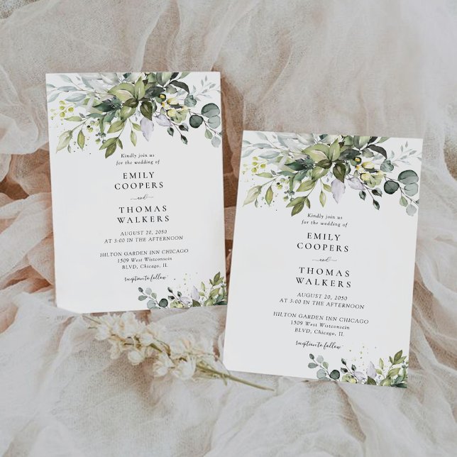 Einladung von Greenery Wedding (Von Creator hochgeladen)