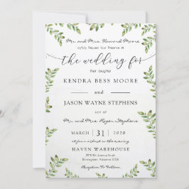 Einladung von Greenery Wedding