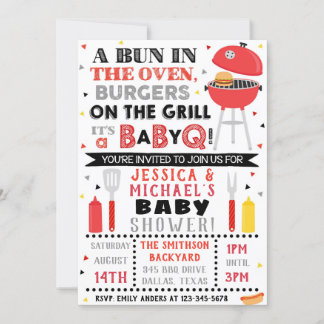 Einladung von Grillen Baby Shower | BaBy Q Einladu
