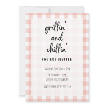 Einladung von Grillin' und Chillin' Gingham GRILLE
