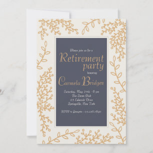 Einladung von Hand gezeichnet Blätter