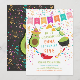 Einladung von Heiligen Guacamole Fiesta zum Geburt
