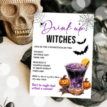 Einladung von Hexen Halloween-Party trinken