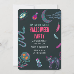 Einladung von Hexenkunst-Halloween-Party