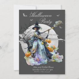 Einladung von Hexenmeister Halloween-Party