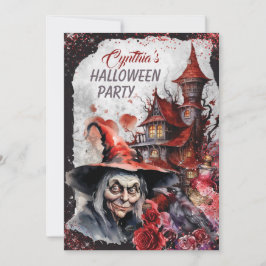 Einladung von Hexenmeister Halloween-Party