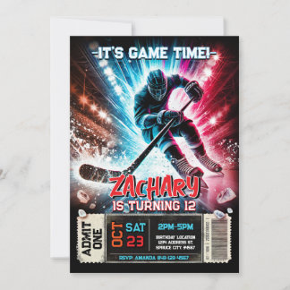 Einladung von Hockey Birthday | Hockey Ticket Them