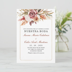 Einladung von Invitación boda marsala en español