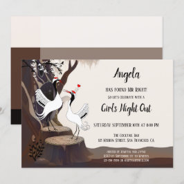 Einladung von japanischen Kranen-Junggeselinnen-Ab