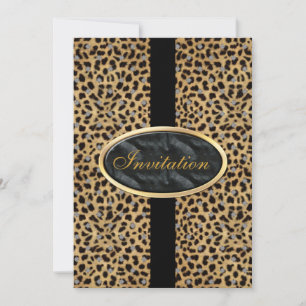 Einladung von Jeden Anlässen Black Gold Animal Leo