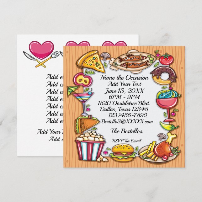 Einladung von jeden Anlässen - siehe Rückseite (Vorne/Hinten)