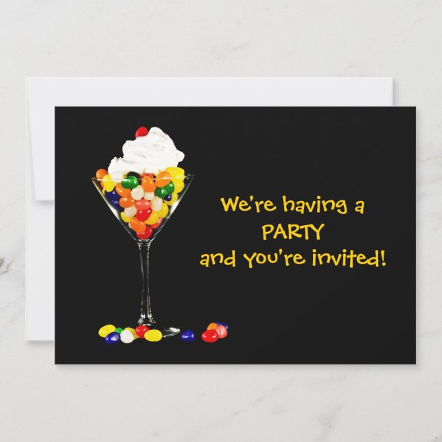 Einladung von Jelly Bean Cocktail - Party zur mehr (Vorderseite)
