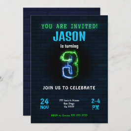 Einladung von Junge zum Geburtstag