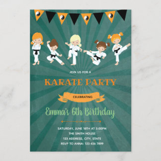 Einladung von Karate Birthday Party