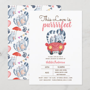 Einladung von Katzen in der Liebe Hochzeit Bridal