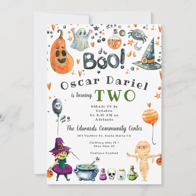 Einladung von Kids Halloween-Party (Vorderseite)