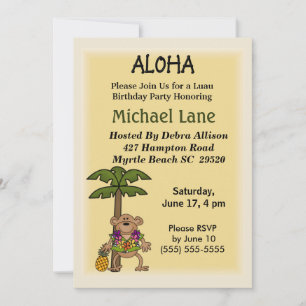 Einladung von Kids Luau zum Geburtstag