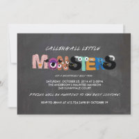Einladung von Kids Monster Halloween-Party