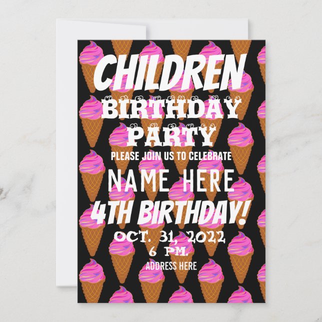 EINLADUNG VON KINDERN (Vorderseite)