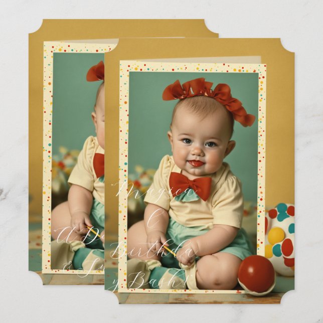 Einladung von Kindern zum Geburtstag (Vorne/Hinten)