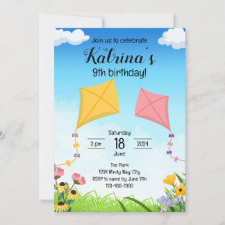 Einladung von Kite Birthday