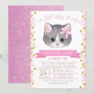 Einladung von Kitten zum Geburtstag