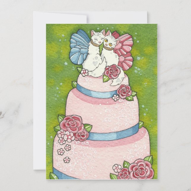 Einladung von Kitty Fairy Wedding Cake (Vorderseite)