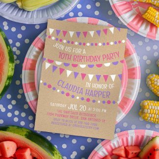 Einladung von Kraft Bunting Girls zum Geburtstag