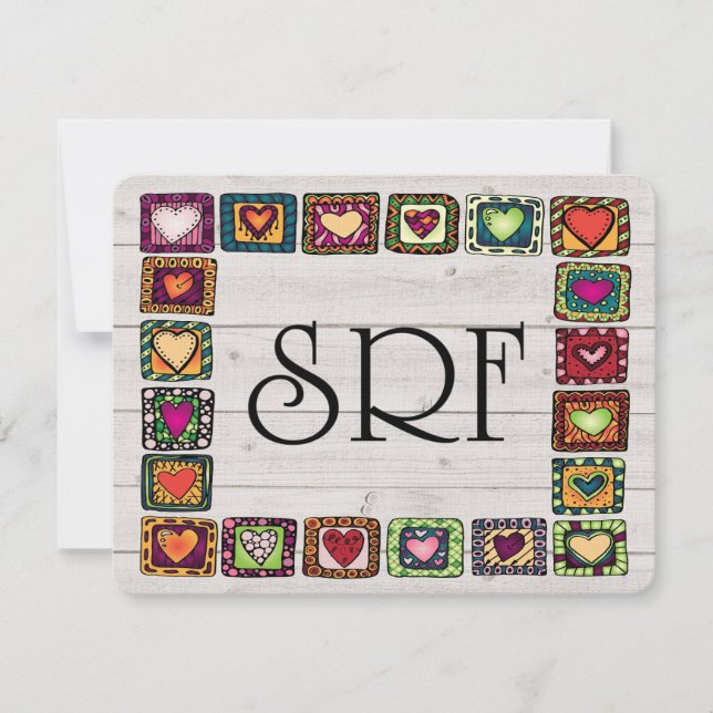Einladung von Länderquilt-Plätzen/Blankenkarte (Vorderseite)