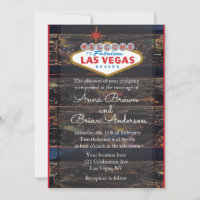 Einladung von Las Vegas zur Hochzeit