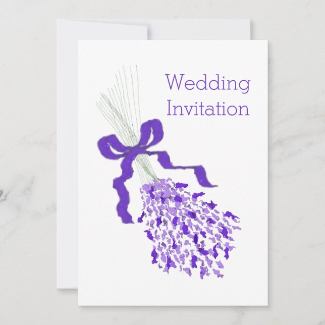 Einladung von Lavender Wedding (Vorderseite)