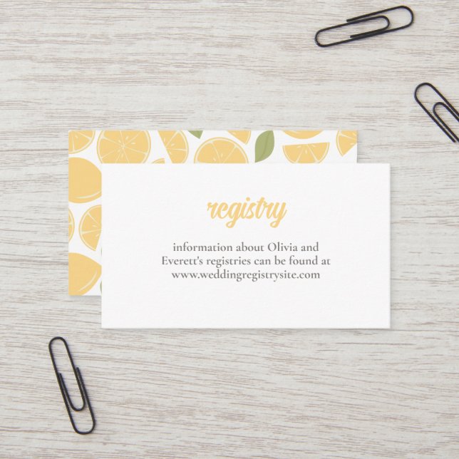 Einladung von Lemons Bridal Dusche (Vorderseite/Rückseite Beispiel)