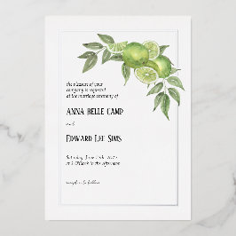 Einladung von Limes und Citrus Hochzeit