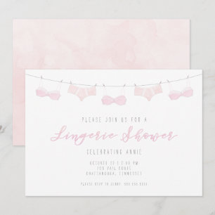 Einladung von Lingerie-Dusche - Aquarell