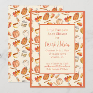 Einladung von Little Pumpkin Fall Baby Shower