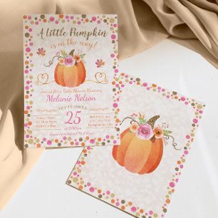 Einladung von Little Pumpkin Fall Baby Shower