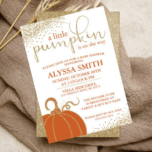 Einladung von Little Pumpkin Fall Baby Shower