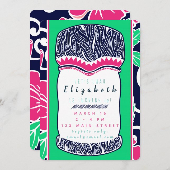 Einladung von Luau (Vorne/Hinten)