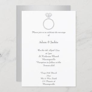 Einladung von Luxe Diamond Ring Hochzeit