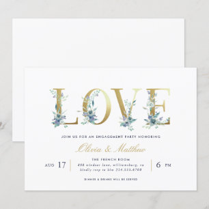 Einladung von Luxe Floral Engagement