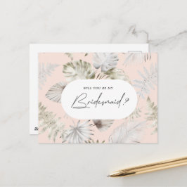 Einladung von Luxus Tropical Foliage Bridesmaid Postkarte