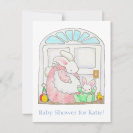 Einladung von Mama, Baby Bunny und Chick