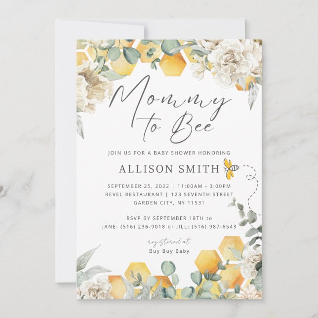 Einladung von Mama zu Baby-Dusche (Vorderseite)