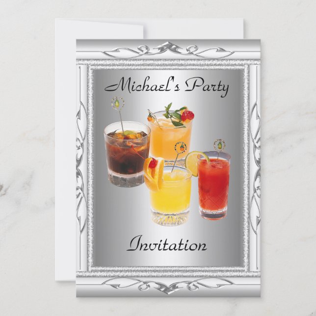 Einladung von Männern zum Geburtstag (Vorderseite)