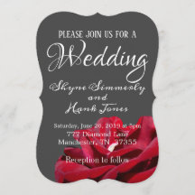 Einladung von Marsala Burgund und Gray Wedding