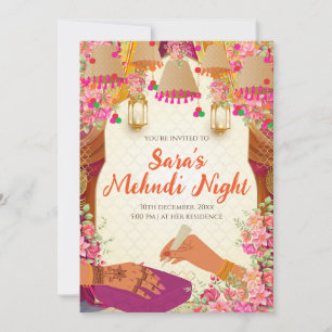 Einladung von Mehndi & Digital Mehendi