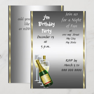 Einladung von Mens Siver Geburtstagsparty