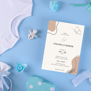Einladung von Minimalistisch Boho Butterfly