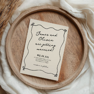 Einladung von Minimalistischen Hand gezeichnete Ho