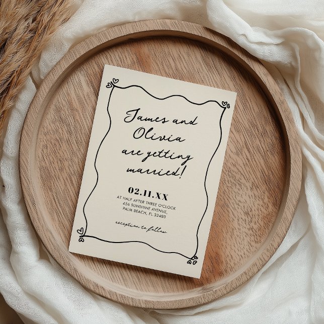 Einladung von Minimalistischen Hand gezeichnete Ho (Von Creator hochgeladen)